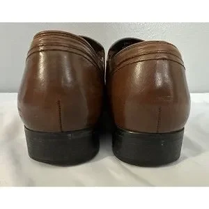 Robert Wayne Brown Leather Slip On Loafer Dress Shoes Square Toe m_63c71a628bb2e2a864344358.jpeg main image 4